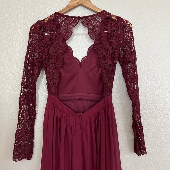 NWOT Awaken My Love Burgundy Long Sleeve Lace Maxi Dress - mordernwear.com NWOT Awaken My Love Burgundy Long Sleeve Lace Maxi Dress - mordernwear.com